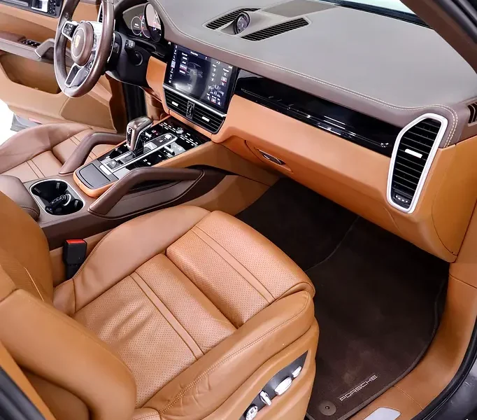 2019 Porsche Cayenne 3.0 Liters V6 Petrol Engine Grey Tan SUV GCC Specs Fully Loaded