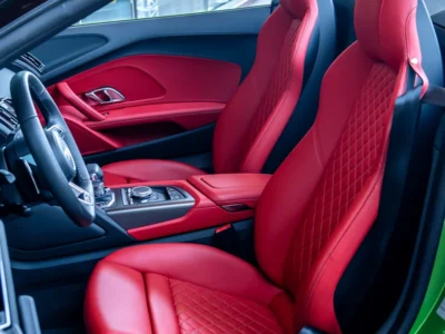 2023 Audi R8 Spyder 5.2-liter V10 PERFORMANCE Green Red Luxury Sports Car