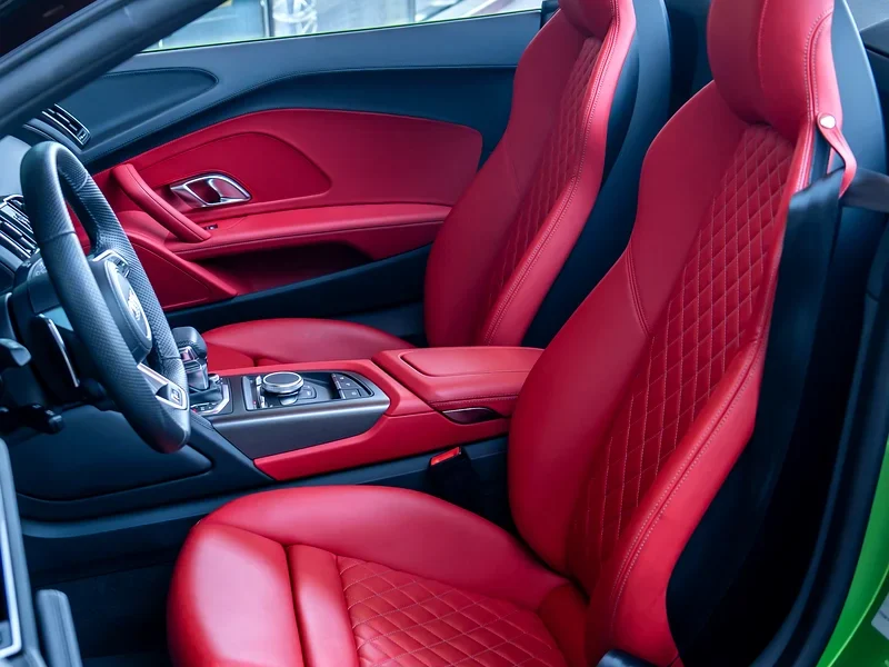 2023 Audi R8 Spyder 5.2-liter V10 PERFORMANCE Green Red Luxury Sports Car