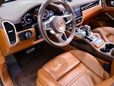 2019 Porsche Cayenne 3.0 Liters V6 Petrol Engine Grey Tan SUV GCC Specs Fully Loaded