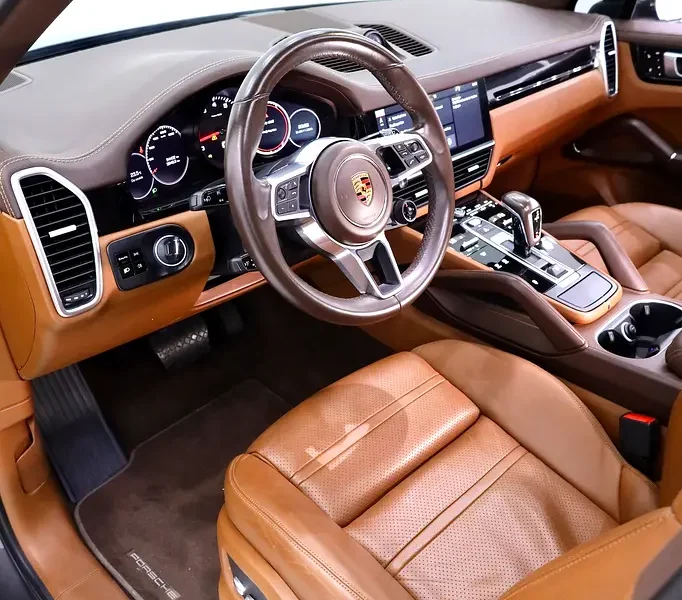 2019 Porsche Cayenne 3.0 Liters V6 Petrol Engine Grey Tan SUV GCC Specs Fully Loaded