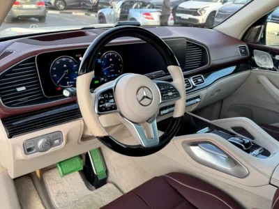 2023 Mercedes-Maybach GLS 600 4MATIC 4.0L twin-turbo V8 Petrol Engine White Brown SUV