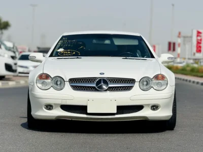 2003 Mercedes-Benz SL-Class SL 350 3.7L V6 Petrol Engine White Black Soft Top Convertible