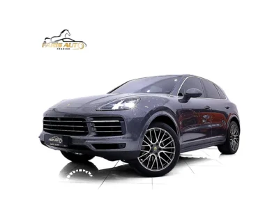 2019 Porsche Cayenne 3.0 Liters V6 Petrol Engine Grey Tan SUV GCC Specs Fully Loaded