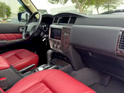 2024 Nissan Patrol Safari Super Safari Al Ostoura 4.8L 6 Cylinder Engine White Red SUV