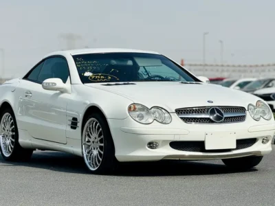 2003 Mercedes-Benz SL-Class SL 350 3.7L V6 Petrol Engine White Black Soft Top Convertible