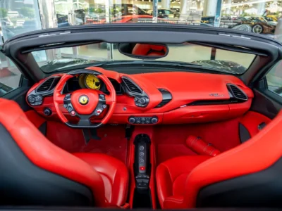 2018 Ferrari 488 Spider Standard 3.9-liter V8 Twin Turbo Engine Grey Red Convertible