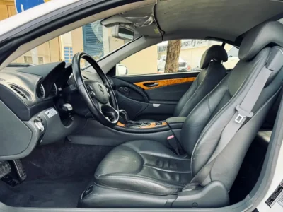 2003 Mercedes-Benz SL-Class SL 350 3.7L V6 Petrol Engine White Black Soft Top Convertible