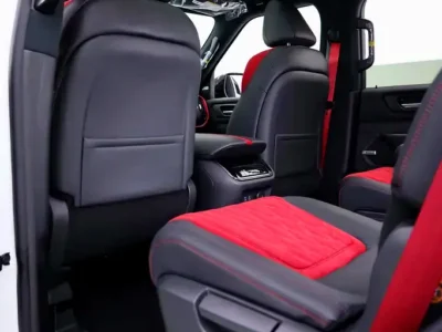 2026 Nissan Armada NISMO 3.5-liter twin-turbocharged V6 Engine White Red SUV