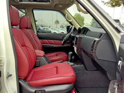 2024 Nissan Patrol Safari Super Safari Al Ostoura 4.8L 6 Cylinder Engine White Red SUV