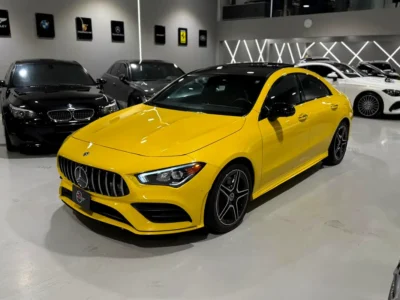 2023 Mercedes-Benz CLA-Class CLA250 4MATIC 2.0L inline-4 engine Yellow Black Sedan
