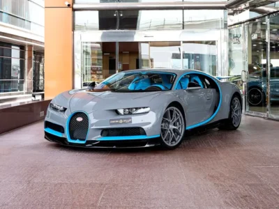 2019 Bugatti Chiron Standard 8.0-liter 16-Cylinder Petrol Engine Grey Blue Sports Car