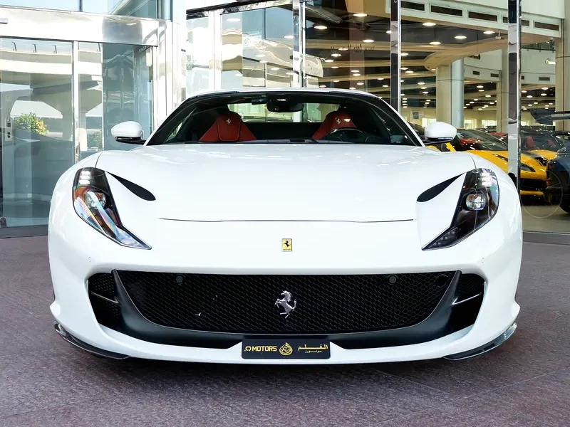 2023 Ferrari 812 GTS 6.5 Liter 12 Cylinders Petrol Engine White Red Sports Car