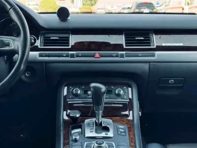 2009 Audi A8 L 4.2-liter V8 Petrol Engine White Black 4-Door Long Wheelbase Sedan