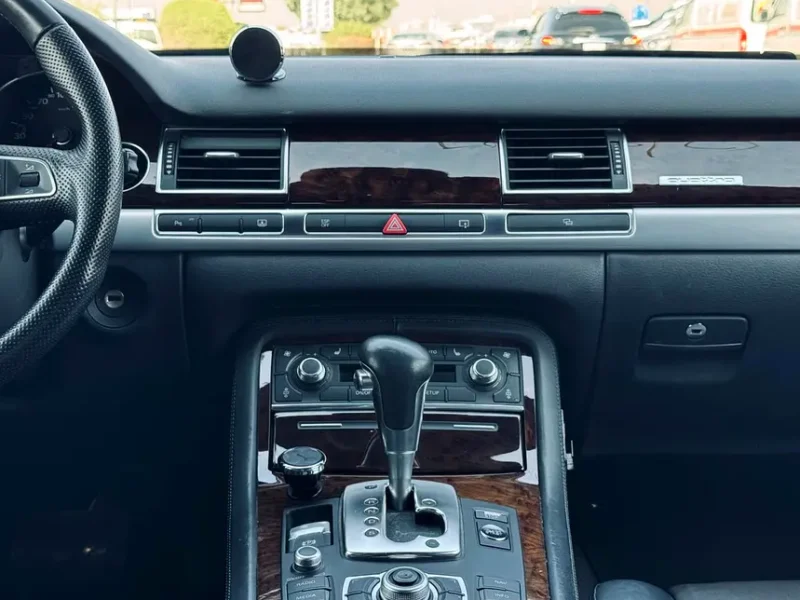 2009 Audi A8 L 4.2-liter V8 Petrol Engine White Black 4-Door Long Wheelbase Sedan