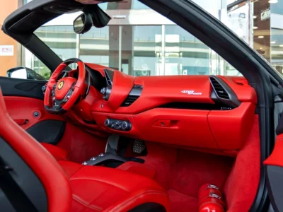 2018 Ferrari 488 Spider Standard 3.9-liter V8 Twin Turbo Engine Grey Red Convertible