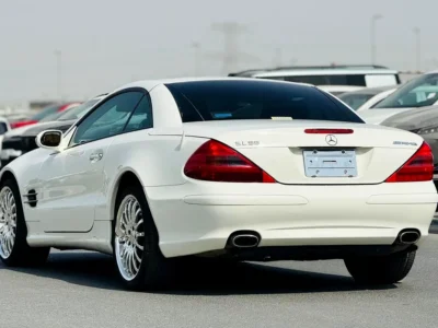 2003 Mercedes-Benz SL-Class SL 350 3.7L V6 Petrol Engine White Black Soft Top Convertible