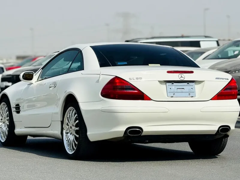 2003 Mercedes-Benz SL-Class SL 350 3.7L V6 Petrol Engine White Black Soft Top Convertible