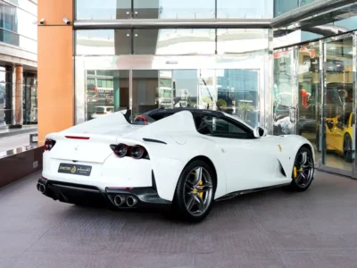 2023 Ferrari 812 GTS 6.5 Liter 12 Cylinders Petrol Engine White Red Sports Car
