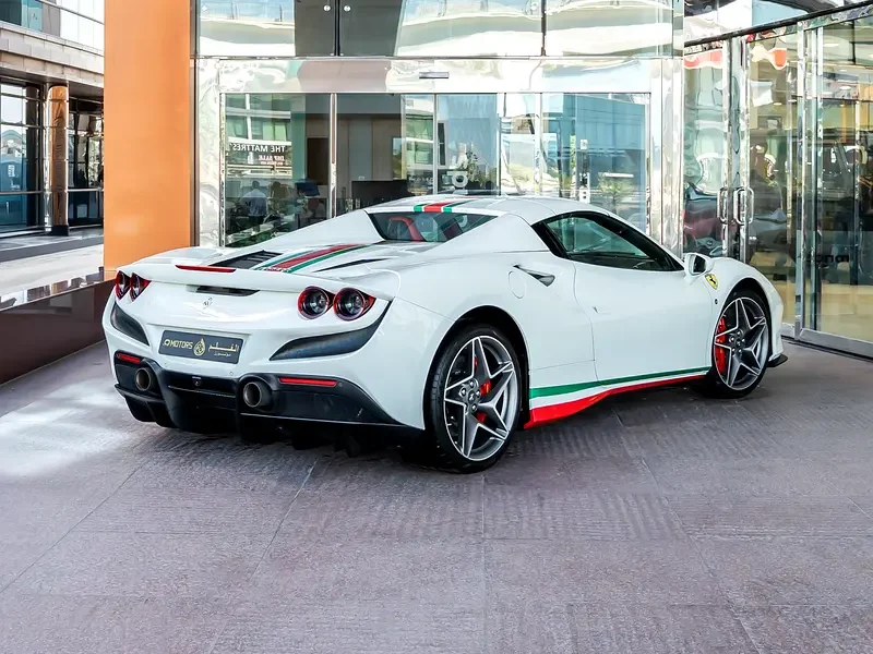 2023 Ferrari F8 Spider 3.9 Liters 8 Cylinders Petrol Engine White Red Sports Car