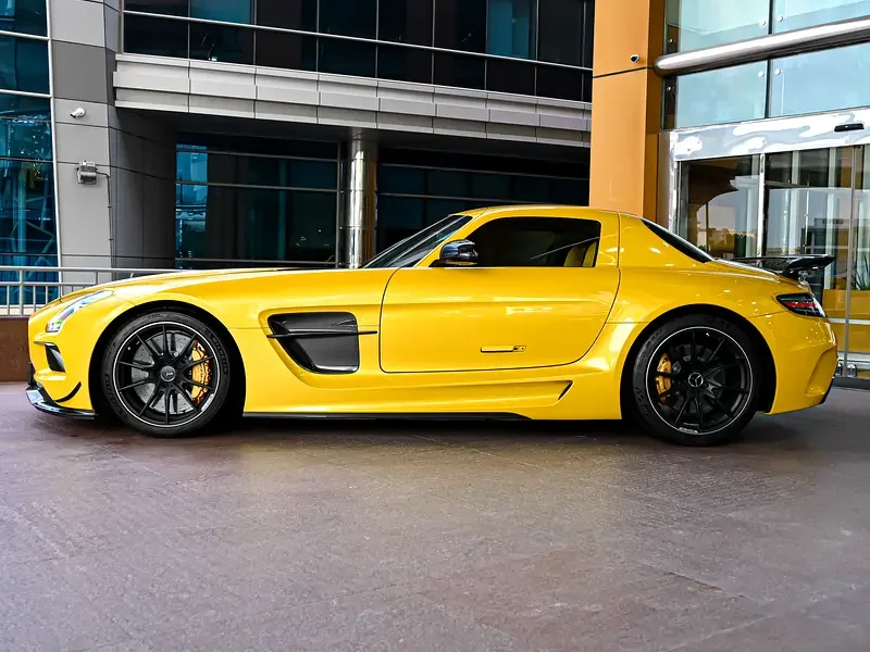 2014 Mercedes-Benz SLS AMG Coupe 6.3 Litres V8 Petrol Engine Yellow Coupe GCC Specs