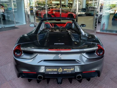 2018 Ferrari 488 Spider Standard 3.9-liter V8 Twin Turbo Engine Grey Red Convertible
