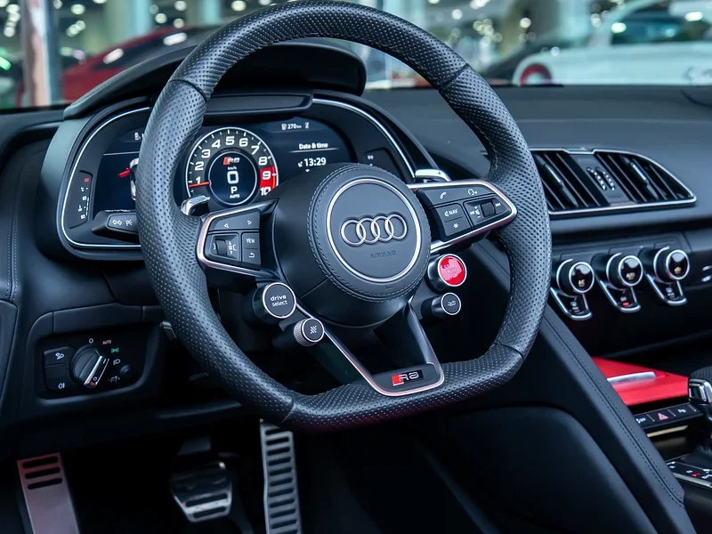 2023 Audi R8 Spyder 5.2-liter V10 PERFORMANCE Green Red Luxury Sports Car