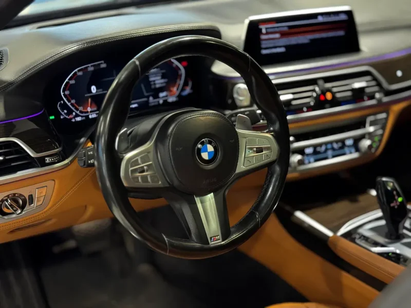 2022 BMW 7-Series 730Li 2.0 Litres 4-cylinder Turbo Petrol Engine Black Tan Sedan