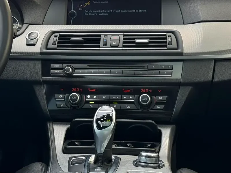 2012 BMW 5-Series 535i 3.0-liter twin-turbocharged inline-6 Engine White Black Sedan