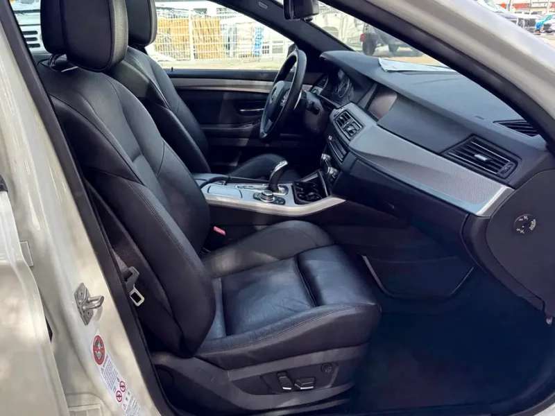 2012 BMW 5-Series 535i 3.0-liter twin-turbocharged inline-6 Engine White Black Sedan