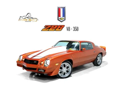 1981 Chevrolet Camaro Z28 5.0L V8 Petrol Engine Orange Black Coupe BODY BY FISHER