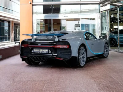 2019 Bugatti Chiron Standard 8.0-liter 16-Cylinder Petrol Engine Grey Blue Sports Car