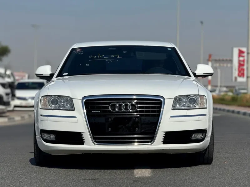 2009 Audi A8 L 4.2-liter V8 Petrol Engine White Black 4-Door Long Wheelbase Sedan