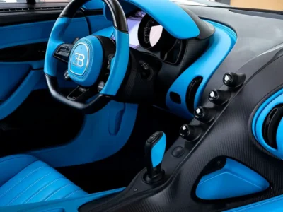 2019 Bugatti Chiron Standard 8.0-liter 16-Cylinder Petrol Engine Grey Blue Sports Car