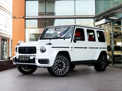 2026 Mercedes-Benz AMG G 63 4.0-liter V8 Biturbo Petrol Engine White Orange SUV