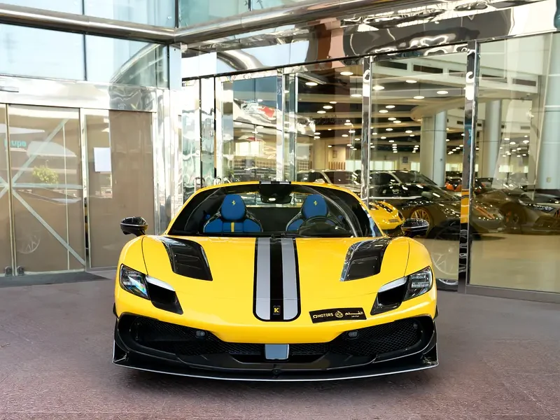 2024 FERRARI 296 GTS KEYVANY 2.9L V6 twin-turbo Engine Yellow Blue Sports Car
