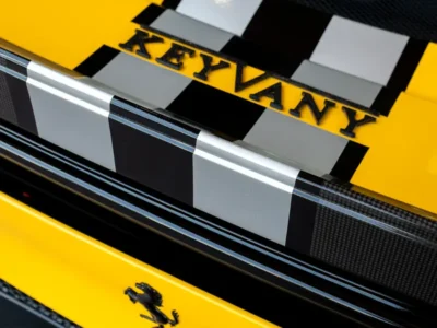 2024 FERRARI 296 GTS KEYVANY 2.9L V6 twin-turbo Engine Yellow Blue Sports Car