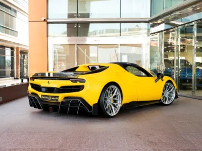 2024 FERRARI 296 GTS KEYVANY 2.9L V6 twin-turbo Engine Yellow Blue Sports Car