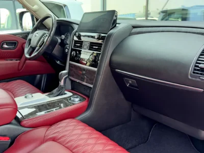 2022 Nissan Patrol LE Platinum City 5.6 Litre V8 Petrol Engine Black Red SUV GCC Specs