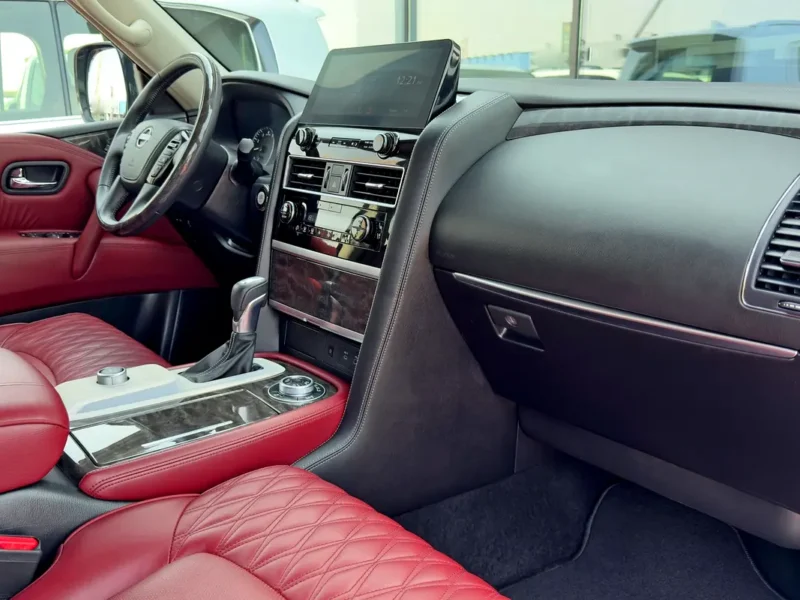 2022 Nissan Patrol LE Platinum City 5.6 Litre V8 Petrol Engine Black Red SUV GCC Specs