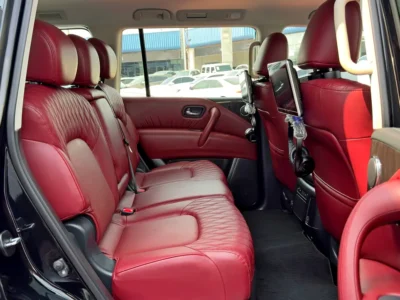 2022 Nissan Patrol LE Platinum City 5.6 Litre V8 Petrol Engine Black Red SUV GCC Specs