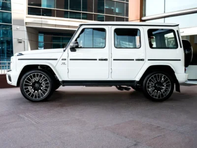 2026 Mercedes-Benz AMG G 63 4.0-liter V8 Biturbo Petrol Engine White Orange SUV