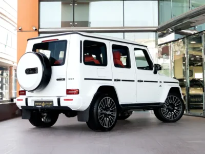 2026 Mercedes-Benz AMG G 63 4.0-liter V8 Biturbo Petrol Engine White Orange SUV