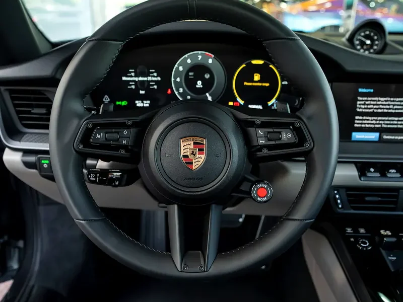 2025 Porsche 911 Carrera 3.0L twin-turbocharged flat-six Engine Grey White Coupe