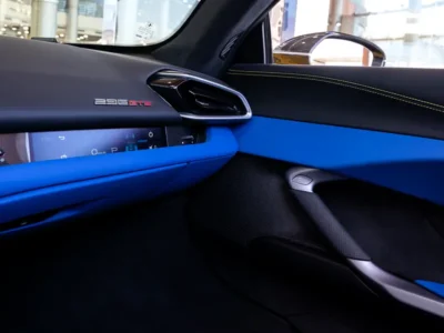 2024 FERRARI 296 GTS KEYVANY 2.9L V6 twin-turbo Engine Yellow Blue Sports Car