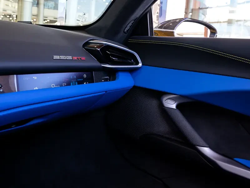 2024 FERRARI 296 GTS KEYVANY 2.9L V6 twin-turbo Engine Yellow Blue Sports Car