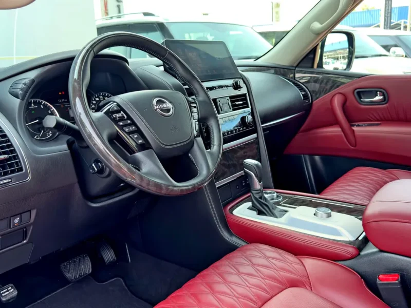 2022 Nissan Patrol LE Platinum City 5.6 Litre V8 Petrol Engine Black Red SUV GCC Specs