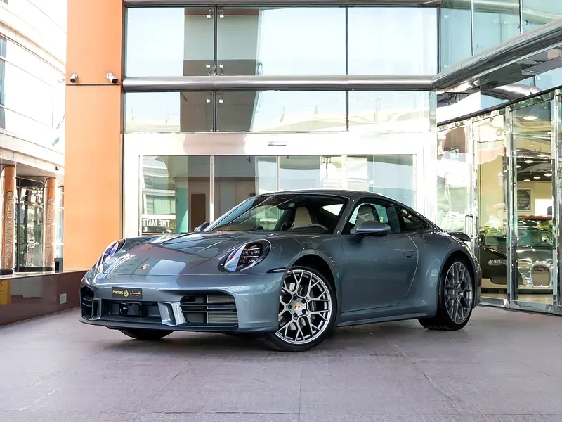 2025 Porsche 911 Carrera 3.0L twin-turbocharged flat-six Engine Grey White Coupe