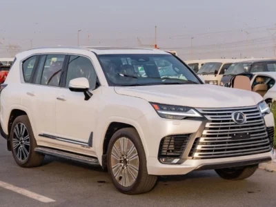 2026 Lexus LX600 Turbo Sport 3.5L V6 Twin-Turbocharged Petrol Engine White Red SUV