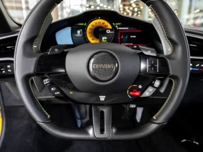 2023 FERRARI 296 GTB KEYVANY Standard 3.0 liters V6 Petrol Engine Yellow Black Sports Car